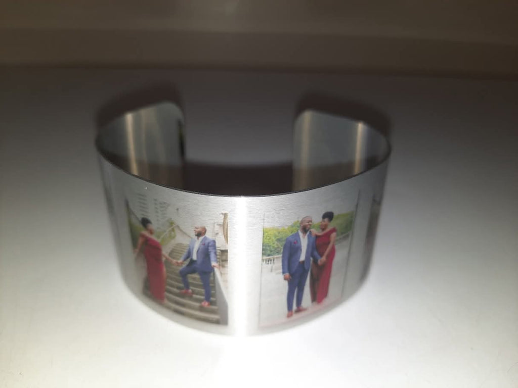 Personalized Photo Cuff Bracelet – Custom Picture Jewelry Gift